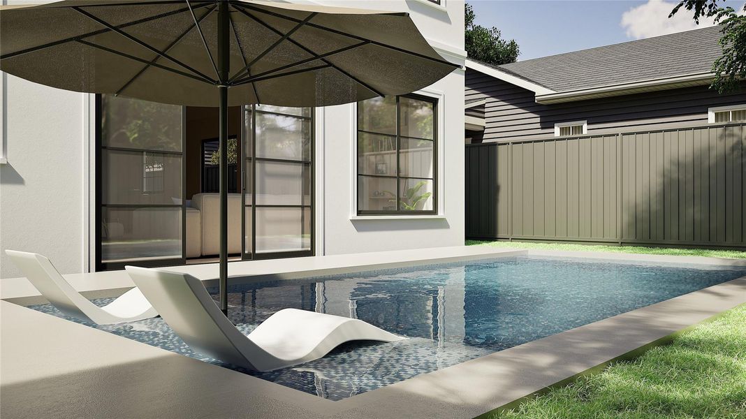 Backyard rendering Backyard rendering