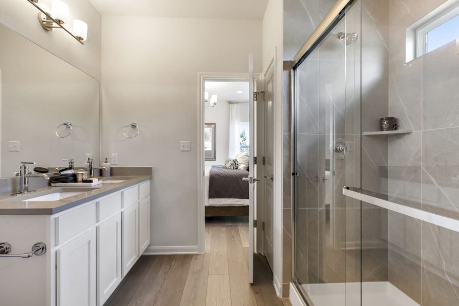 Furnished interior view inside a new home in Trace, San Marcos (Image 14).