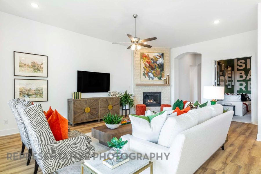 Furnished interior view inside a new home in 6 Creeks at Waterridge: 60ft. lots, Kyle (Image 18). Furnished interior view inside a new home in 6 Creeks at Waterridge: 60ft. lots, Kyle (Image 18).