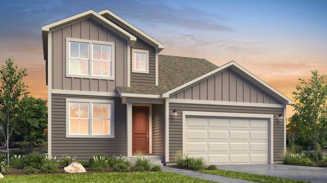 Representative exterior photo of a completed home built from the Balsam by View Homes in Aspen Ranch, Fountain, CO (Image 16).