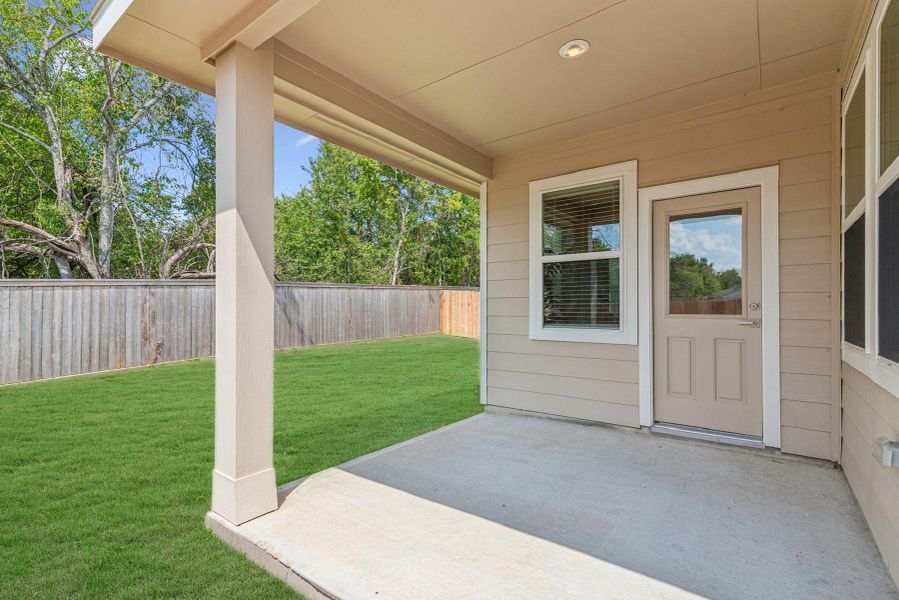 Charming covered patio Charming covered patio