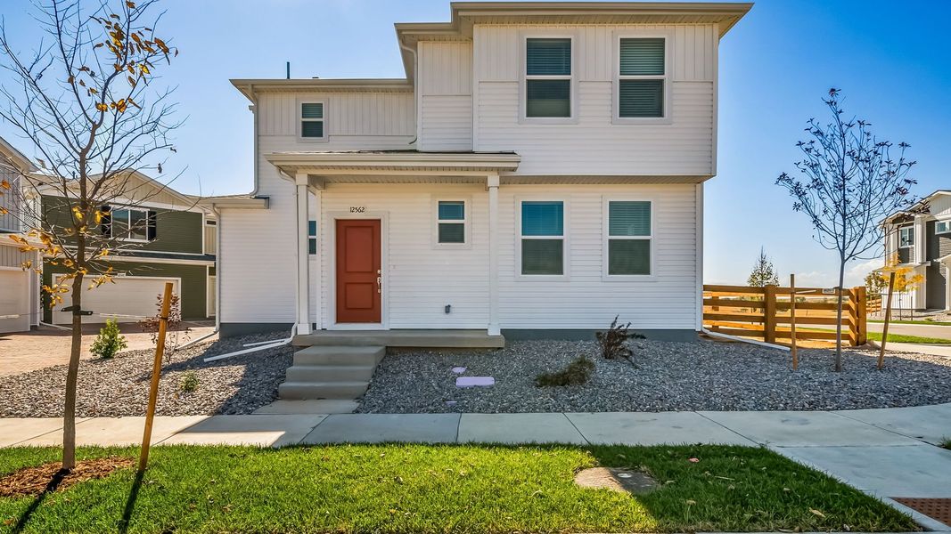 Exterior details and patio area of a home in Reunion, Commerce City (Image 1). Exterior details and patio area of a home in Reunion, Commerce City (Image 1).