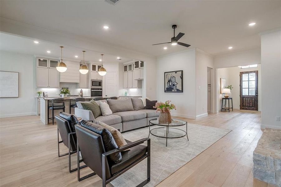 Living room and entry way