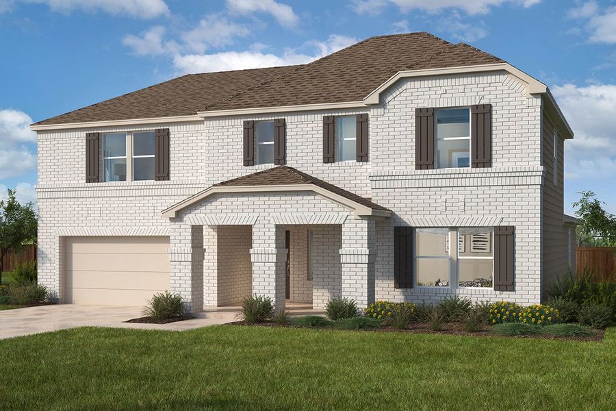 Representative exterior photo of a completed home built from the Plan 3171 by KB Home in Davina, Rosenberg, TX (Image 1).