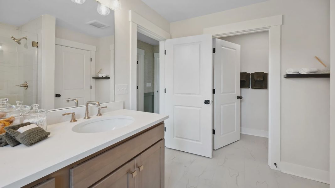 Furnished interior view inside a new home in Creekside at Andrews, Summerville (Image 18).