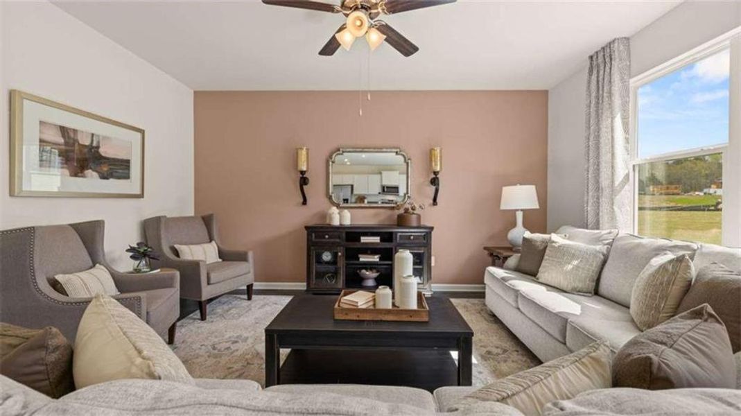 Furnished interior view inside a new home in Oakchase at Hampton, Hampton (Image 21).