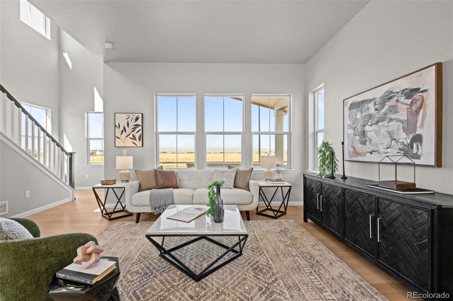 Furnished interior view inside a new home in Painted Prairie, Aurora (Image 18).