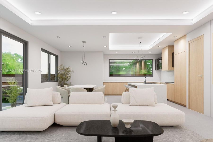 Furnished interior view inside a new home in , Fort Lauderdale (Image 5).