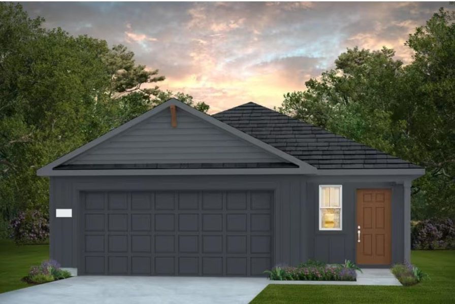 Front exterior of a new home in Stokesbury, Waller, TX, highlighting curb appeal (Image 11). Front exterior of a new home in Stokesbury, Waller, TX, highlighting curb appeal (Image 11).