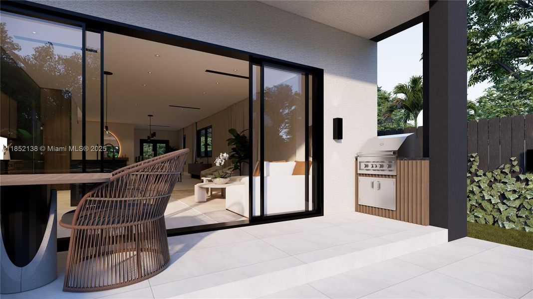 Furnished interior view inside a new home in , Miami (Image 15).