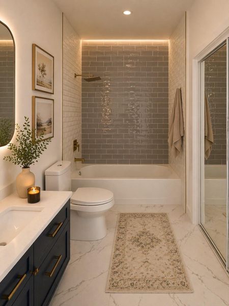 Secondary bathroom- Virtual staging