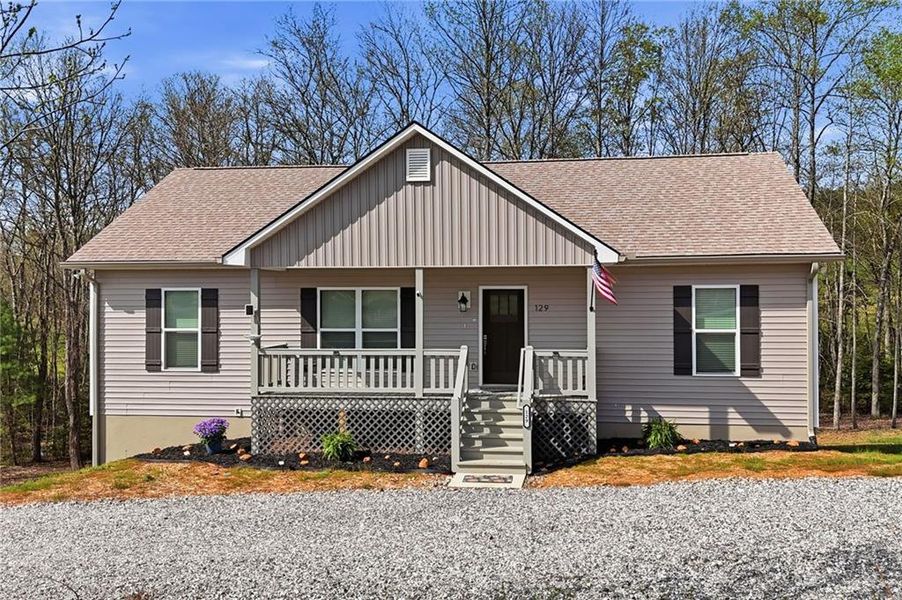 Front exterior of a new home in , Blairsville, GA, highlighting curb appeal (Image 1). Front exterior of a new home in , Blairsville, GA, highlighting curb appeal (Image 1).