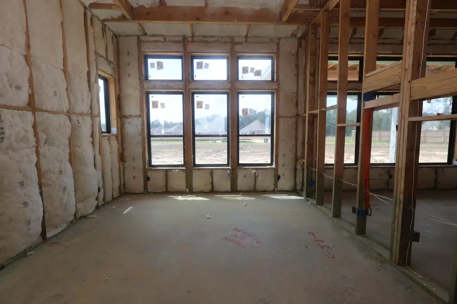 In-progress construction of a new home in The Highlands Encore - Tranquil Collection, Porter, TX (Image 7).