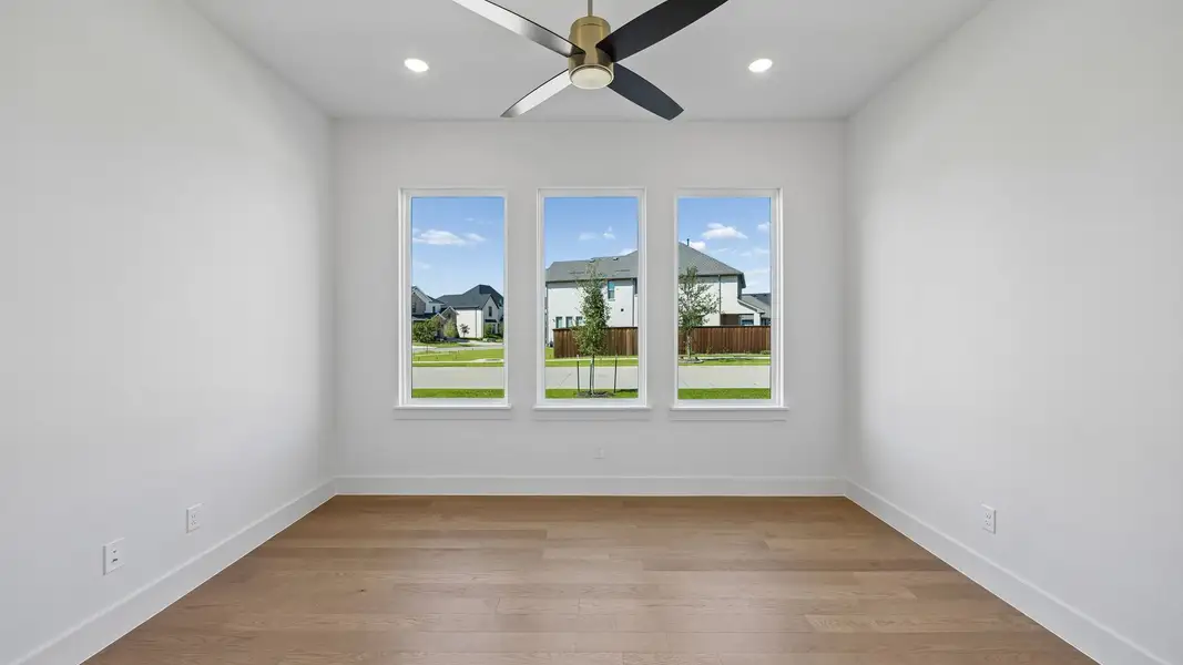 Spacious, unfurnished interior of a new home in Windsong Ranch 71' Series, Prosper (Image 17). Spacious, unfurnished interior of a new home in Windsong Ranch 71' Series, Prosper (Image 17).