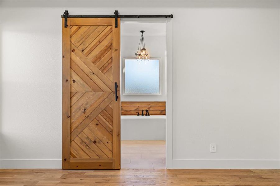 Entry into master bathroom