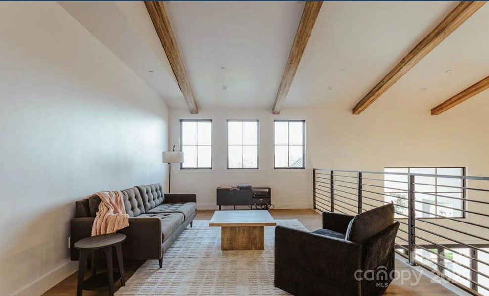 View of optional finished use of the "Unfinished Space" of the Proposed Modern Farmhouse