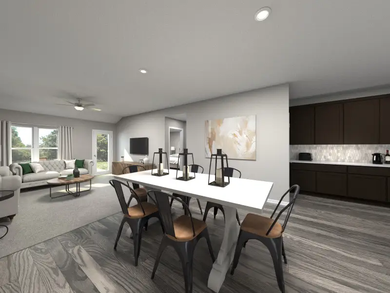 Furnished interior view inside a new home in Butler Farms - Americana Collection, Liberty Hill (Image 4).