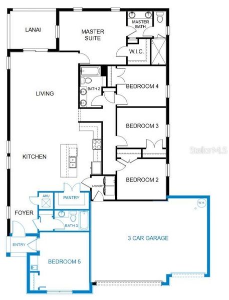2D floor plan layout of this home in , Palm Coast, FL (Image 3).