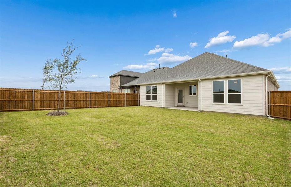 Built in covered patio