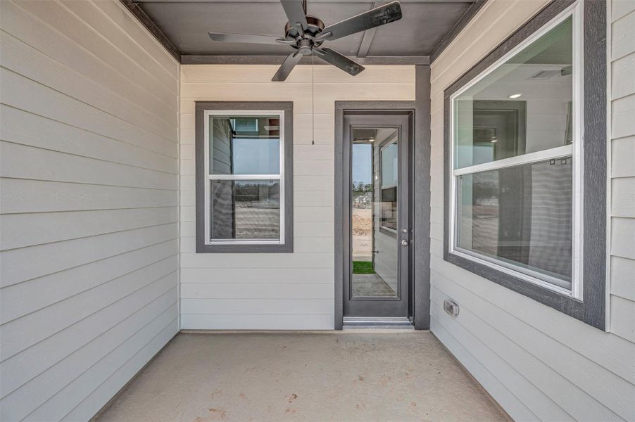 Exterior details and patio area of a home in , Montgomery (Image 3). Exterior details and patio area of a home in , Montgomery (Image 3).
