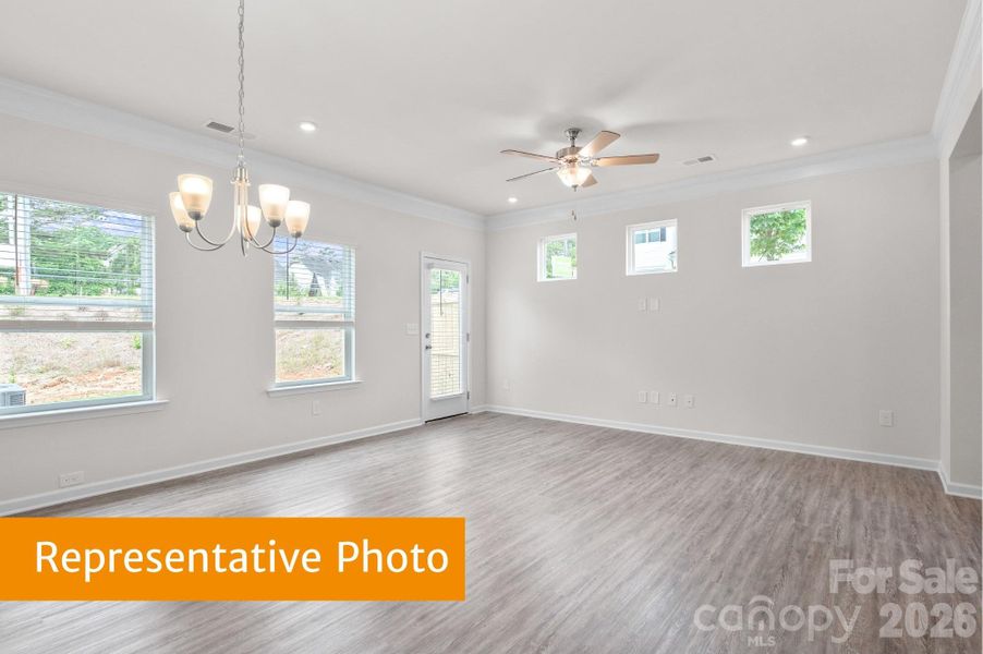 Spacious, unfurnished interior of a new home in Ember Glen, Charlotte (Image 4).
