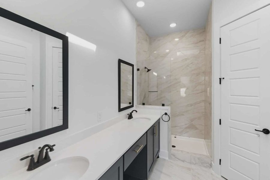 Representative furnished interior of a home built from the Athena by Chesmar Homes in Prominence Urban, San Antonio (Image 5).