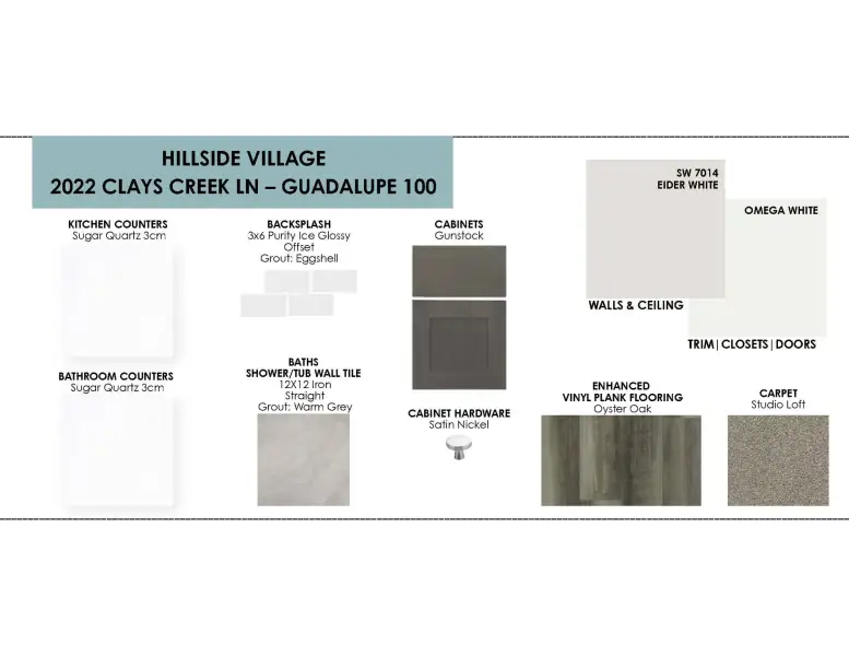 Sample of building materials used in homes in Hillside Village, Temple (Image 13).