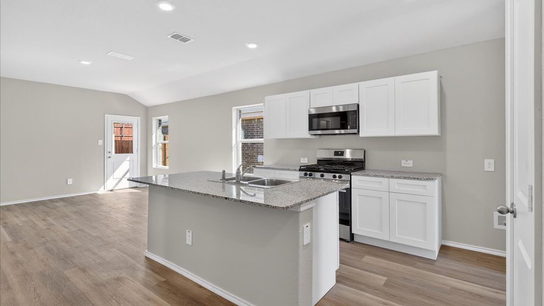 Representative furnished interior of a home built from the Abbot by D.R. Horton in Hickory Grove, Krum (Image 5).