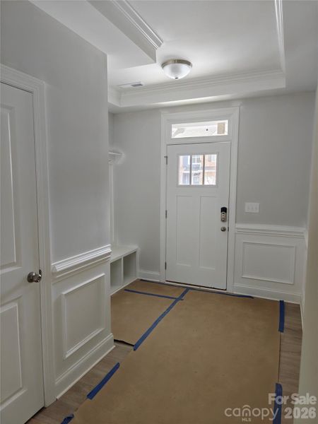 The foyer with drop zone on Homesite 200