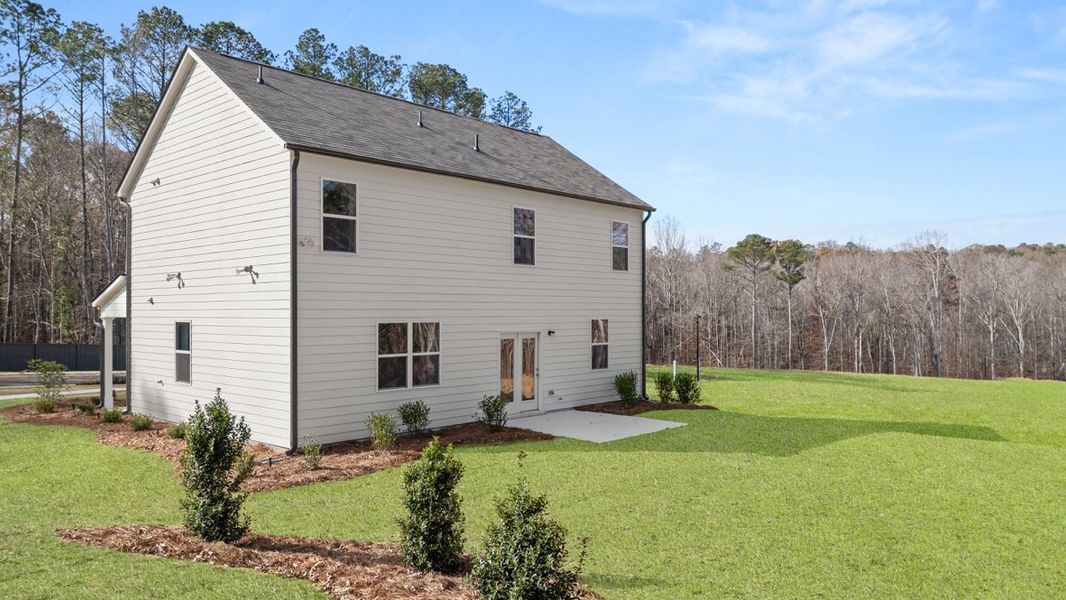 Representative exterior details of a home built from the FLORA by D.R. Horton in Creekview, Atlanta (Image 4). Representative exterior details of a home built from the FLORA by D.R. Horton in Creekview, Atlanta (Image 4).