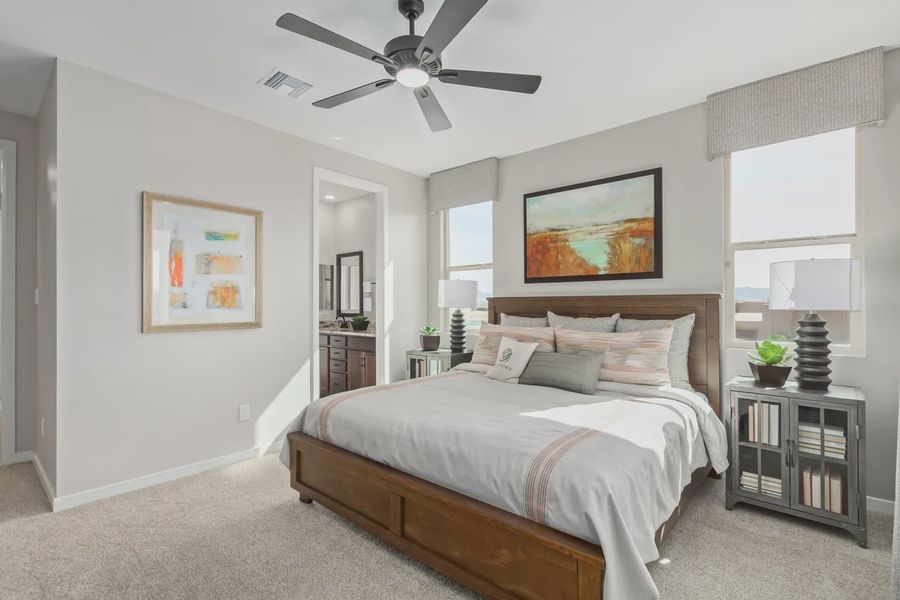Representative furnished interior of a home built from the 1257 by Elliott Homes in Camilo at Santana, Yuma (Image 16).