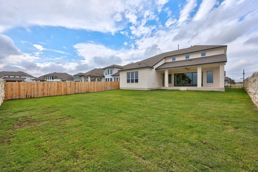 Exterior details and patio area of a home in Santa Rita Ranch - 60', Santa Rita Ranch (Image 2).