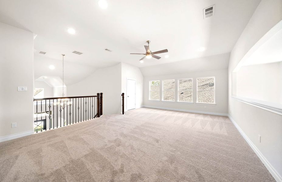 Representative unfurnished interior of a home built from the 3300 by Ravenna Homes in Bridgeland 50′, Cypress (Image 39).
