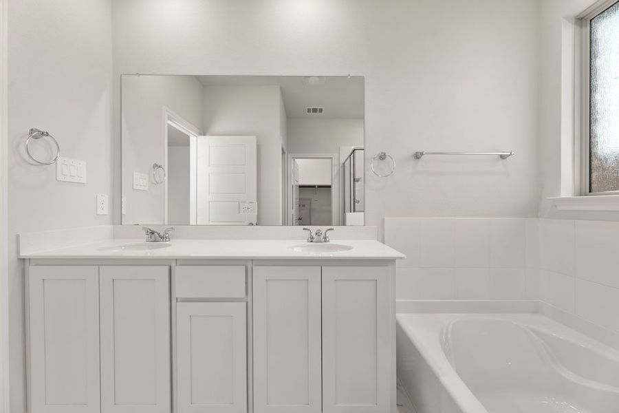 Representative exterior photo of a completed home built from the Cottonwood by Impression Homes in ValleyBrooke, Mesquite, TX (Image 17).