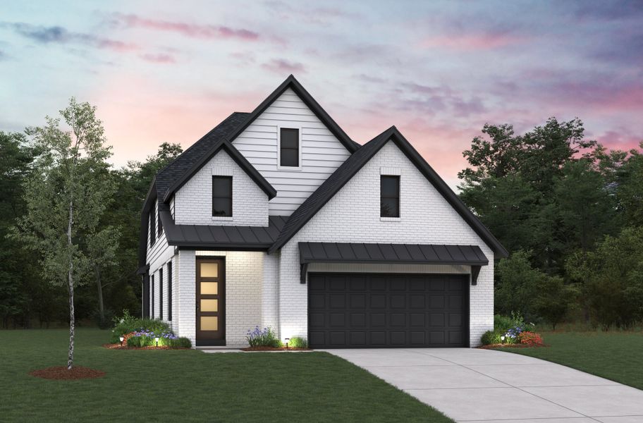 Representative exterior photo of a completed home built from the Somerset by Beazer Homes in Bridgeland: Premier Collection, Cypress, TX (Image 2).