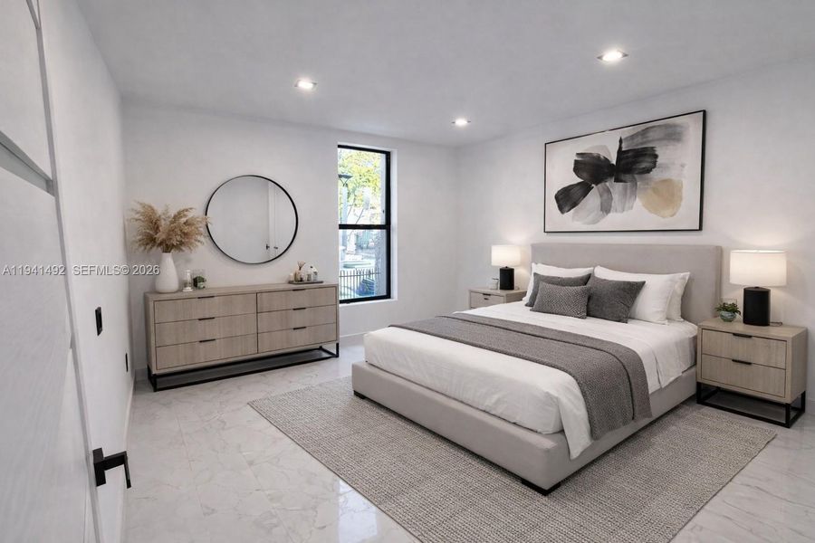 Furnished interior view inside a new home in , Miami (Image 8).