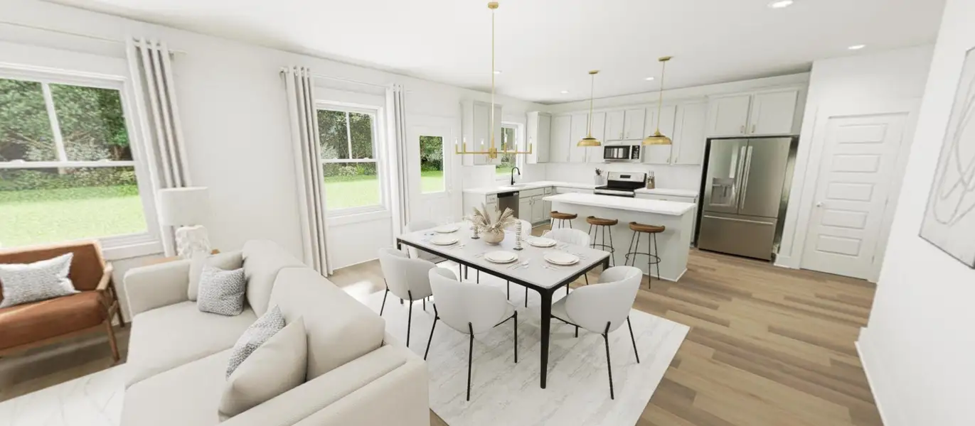 Representative furnished interior of a home built from the Happy by Garman Homes in Golden Gate, High Point (Image 5).
