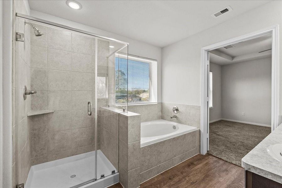 Furnished interior view inside a new home in Mecom Way, Hitchcock (Image 32). Furnished interior view inside a new home in Mecom Way, Hitchcock (Image 32).