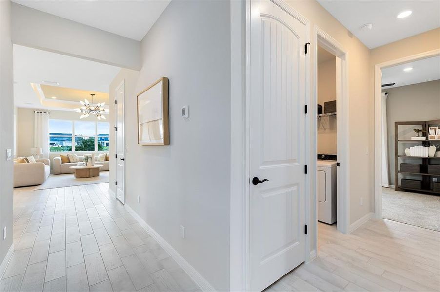 Model Home Design Only. Pictures and furnishings are for illustrative purposes only. Elevations, colors and options may vary. Furniture is for model home staging only.