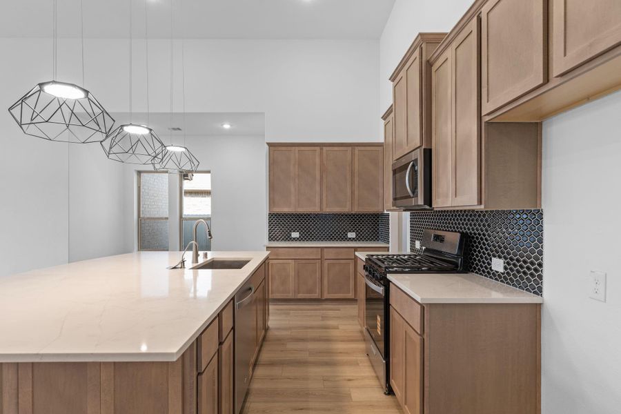 Furnished interior view inside a new home in Pomona, Manvel (Image 6).