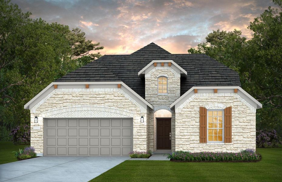 Representative exterior photo of a completed home built from the Mooreville by Pulte Homes in Davis Ranch, San Antonio, TX (Image 18). Representative exterior photo of a completed home built from the Mooreville by Pulte Homes in Davis Ranch, San Antonio, TX (Image 18).