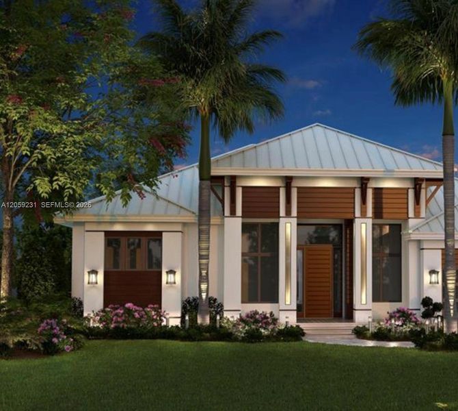 Front exterior of a new home in , Naples, FL, highlighting curb appeal (Image 1). Front exterior of a new home in , Naples, FL, highlighting curb appeal (Image 1).
