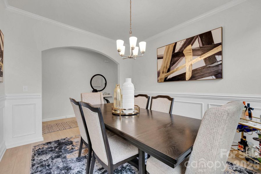 Furnished interior view inside a new home in Falls Cove at Lake Norman, Troutman (Image 7).