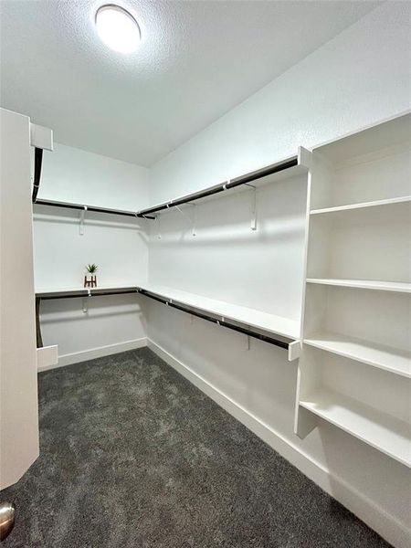 Primary walk-in closet.