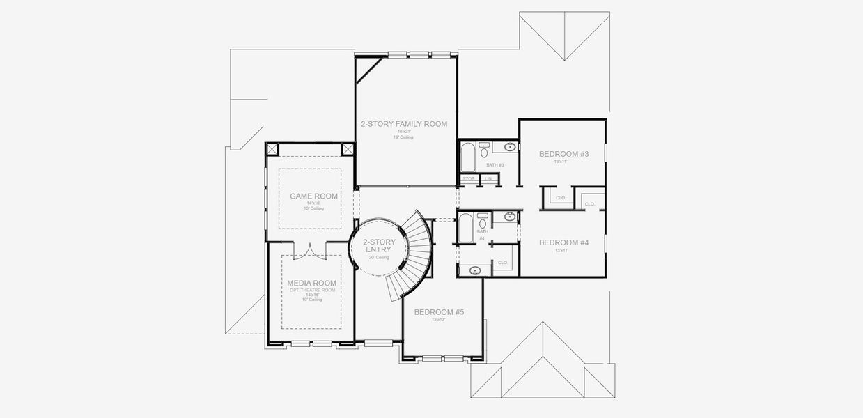 2D floor plan layout for the 3917W by Perry Homes in Jubilee 80', Hockley, TX (Image 4). 2D floor plan layout for the 3917W by Perry Homes in Jubilee 80', Hockley, TX (Image 4).