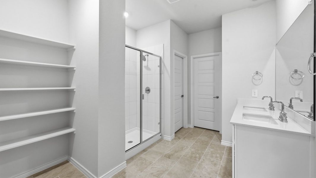 Representative furnished interior of a home built from the Jackson by D.R. Horton in Silverado, Aubrey (Image 6).