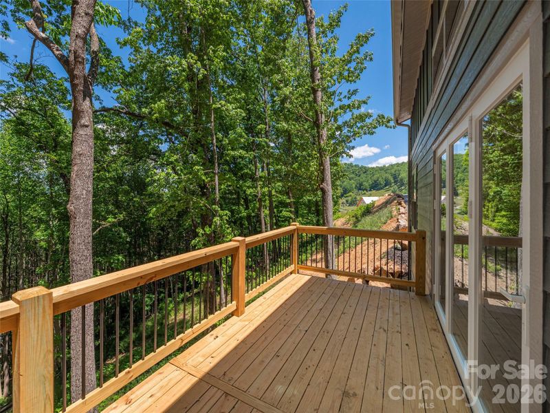 Exterior details and patio area of a home in , Waynesville (Image 24).
