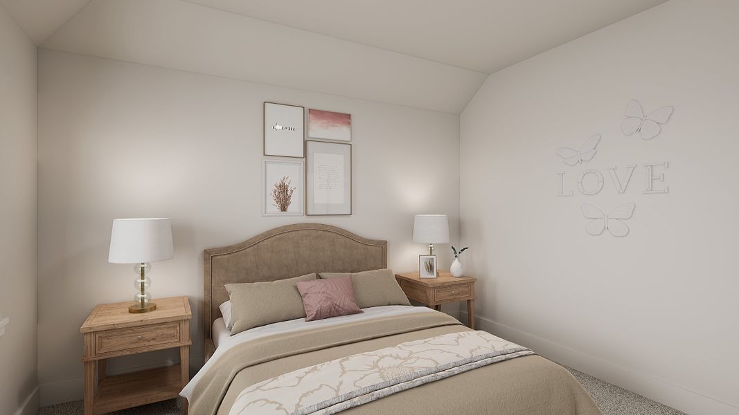 Representative furnished interior of a home built from the Juniper by Tri Pointe Homes in Landmark, Denton (Image 19).