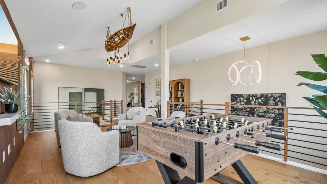 Representative furnished interior of a home built from the Elm by DRB Homes in Oaks at San Gabriel, Georgetown (Image 19).