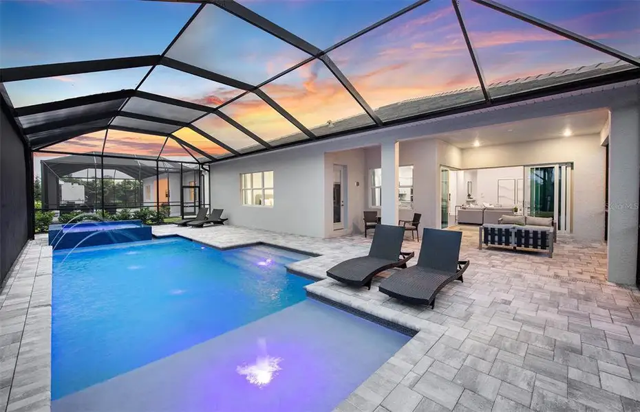 Exterior details and patio area of a home in Talon Preserve on Palmer Ranch, Nokomis (Image 2).